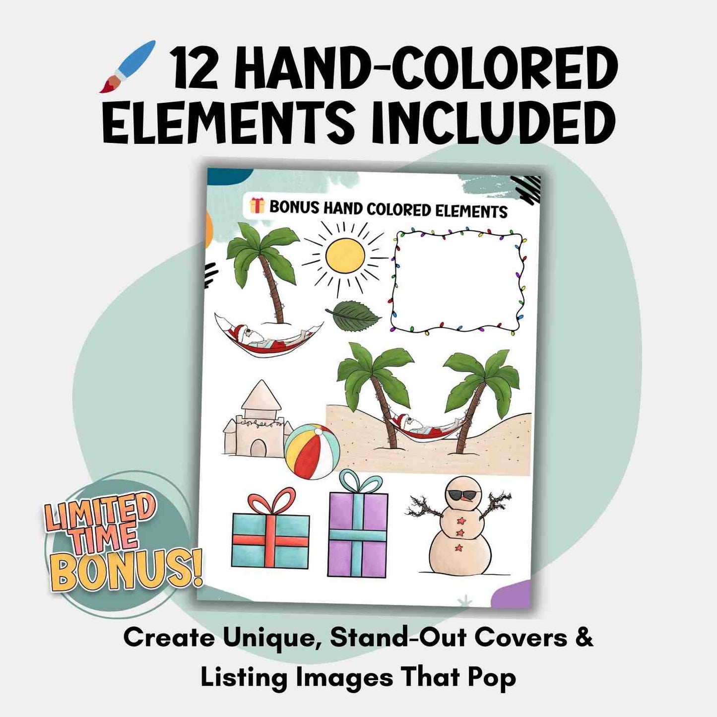 Tropical Santa Scene Creator Set - Limited Time BONUSES!