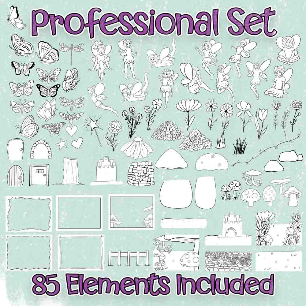 Fairies and Butterflies Scene Creator Set