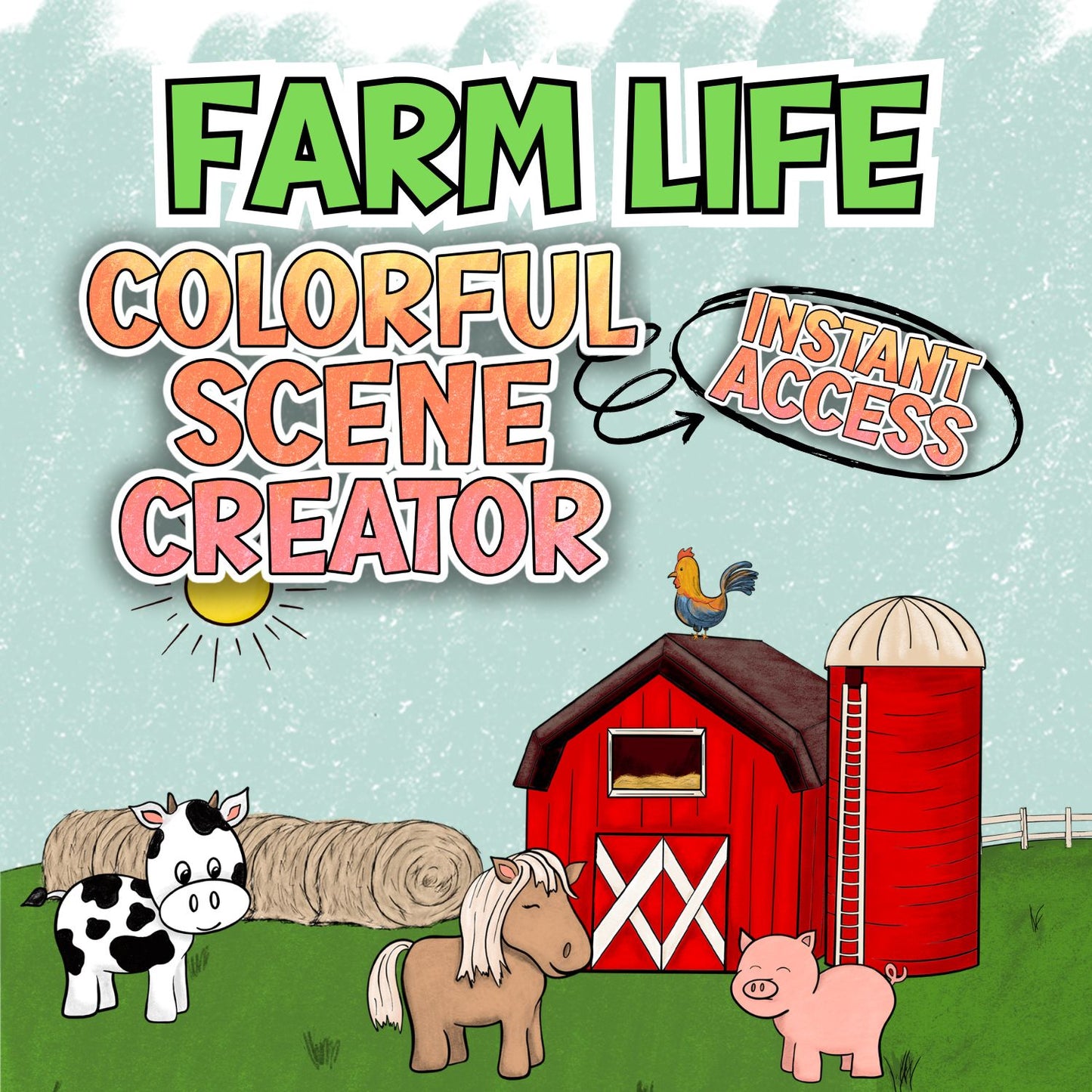 Farm Life - Colorful Scene Creator Set