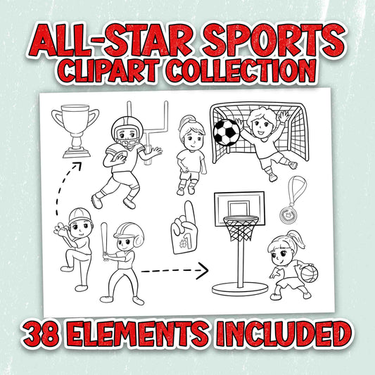 All-Star Sports - Clipart Set