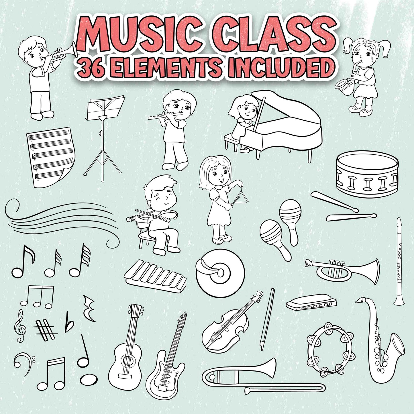 NEW - Music Class - Clipart Collection