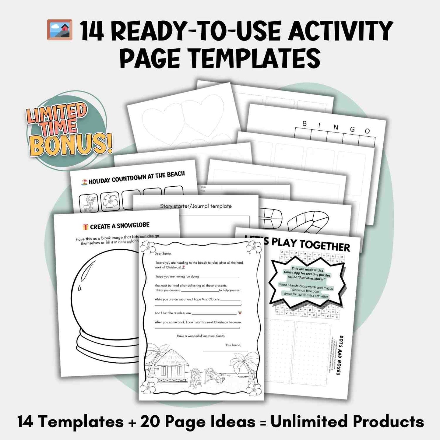 Tropical Santa Scene Creator Set - Limited Time BONUSES!