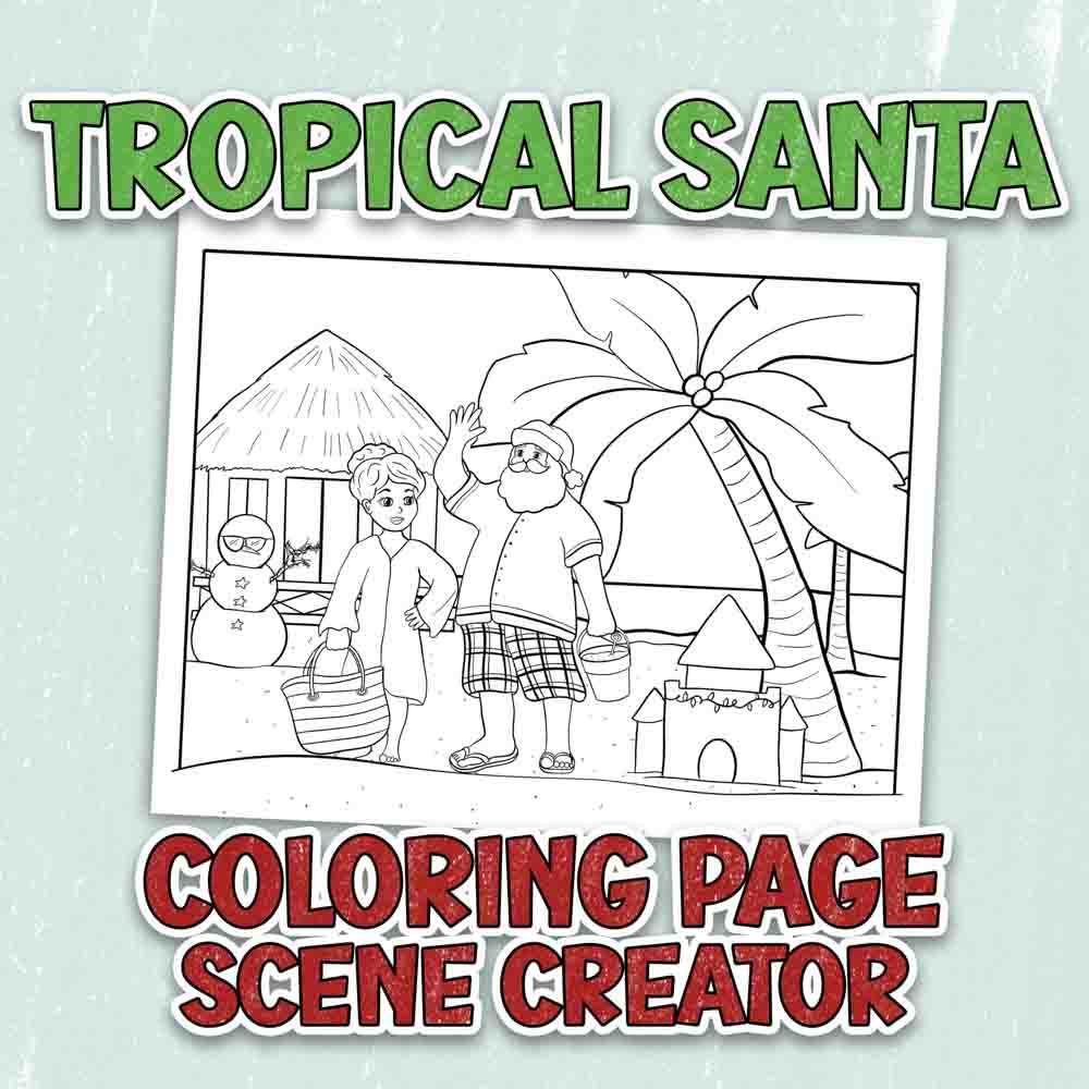 Tropical Santa Scene Creator Set - Limited Time BONUSES!