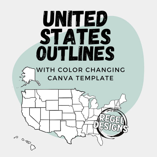 US State Outlines with Color Changing Map