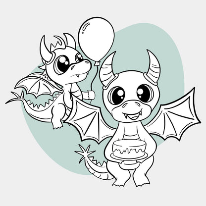 Darling Dragons - Coloring Page Scene Creator