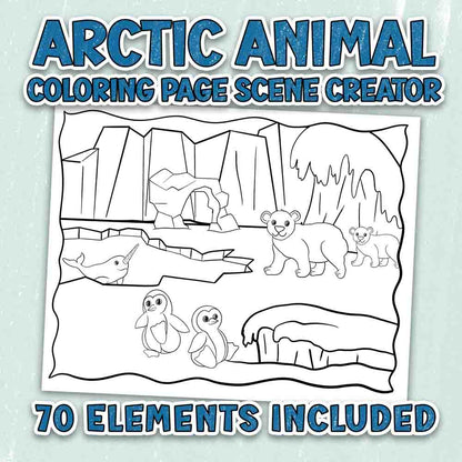 Arctic Animals Scene Creator Set