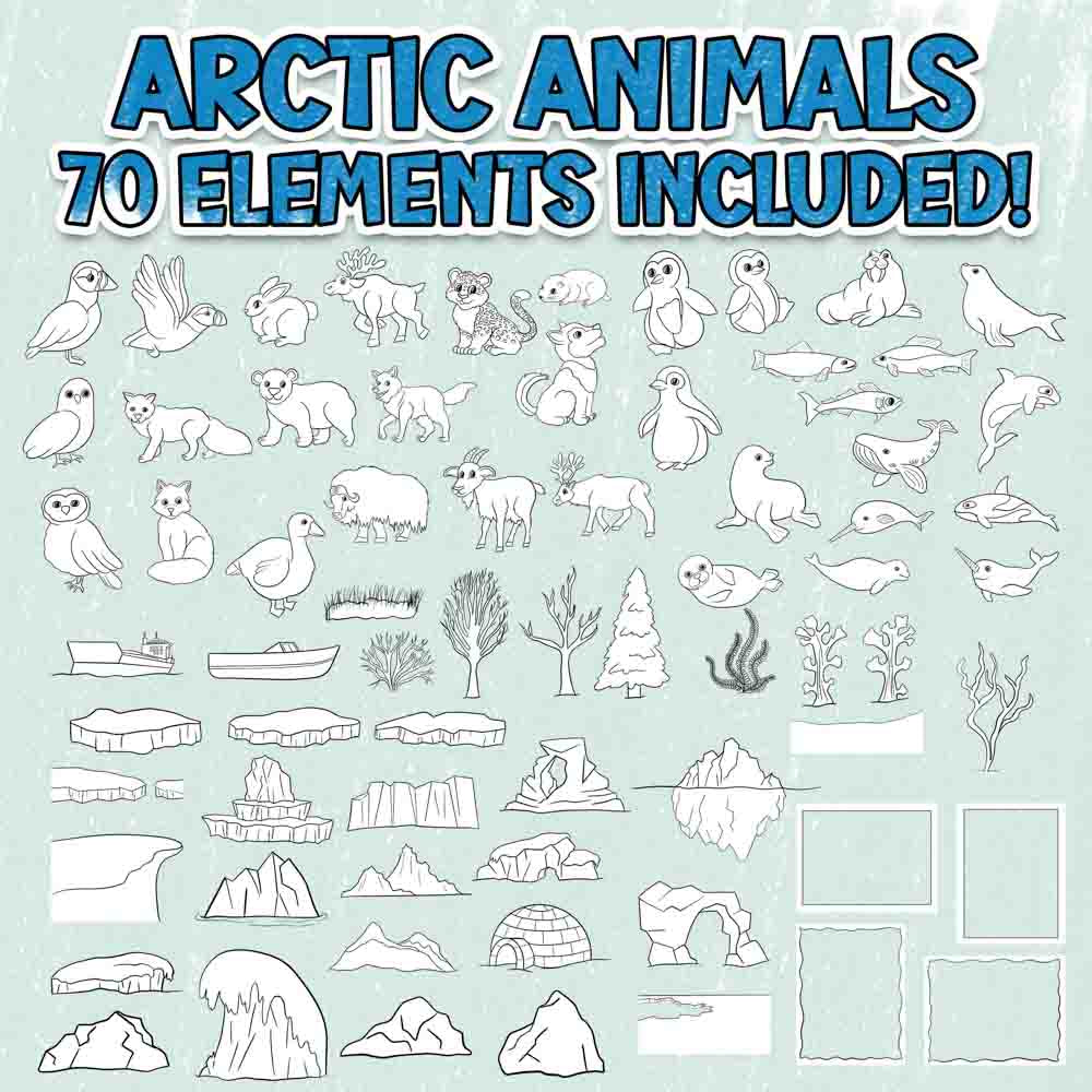 Arctic Animals Scene Creator Set