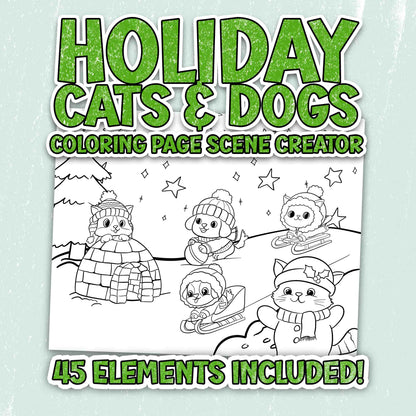 Christmas Bundle - Build-A-Nativity Scene & Holiday Cats and Dogs