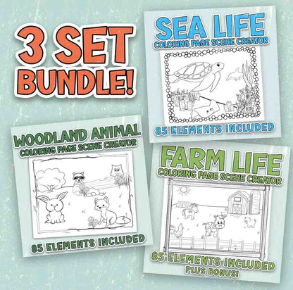 Everyday Animals Scene Creator Bundle