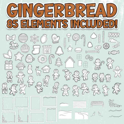 Gingerbread Adventures - Coloring Page Scene Creator