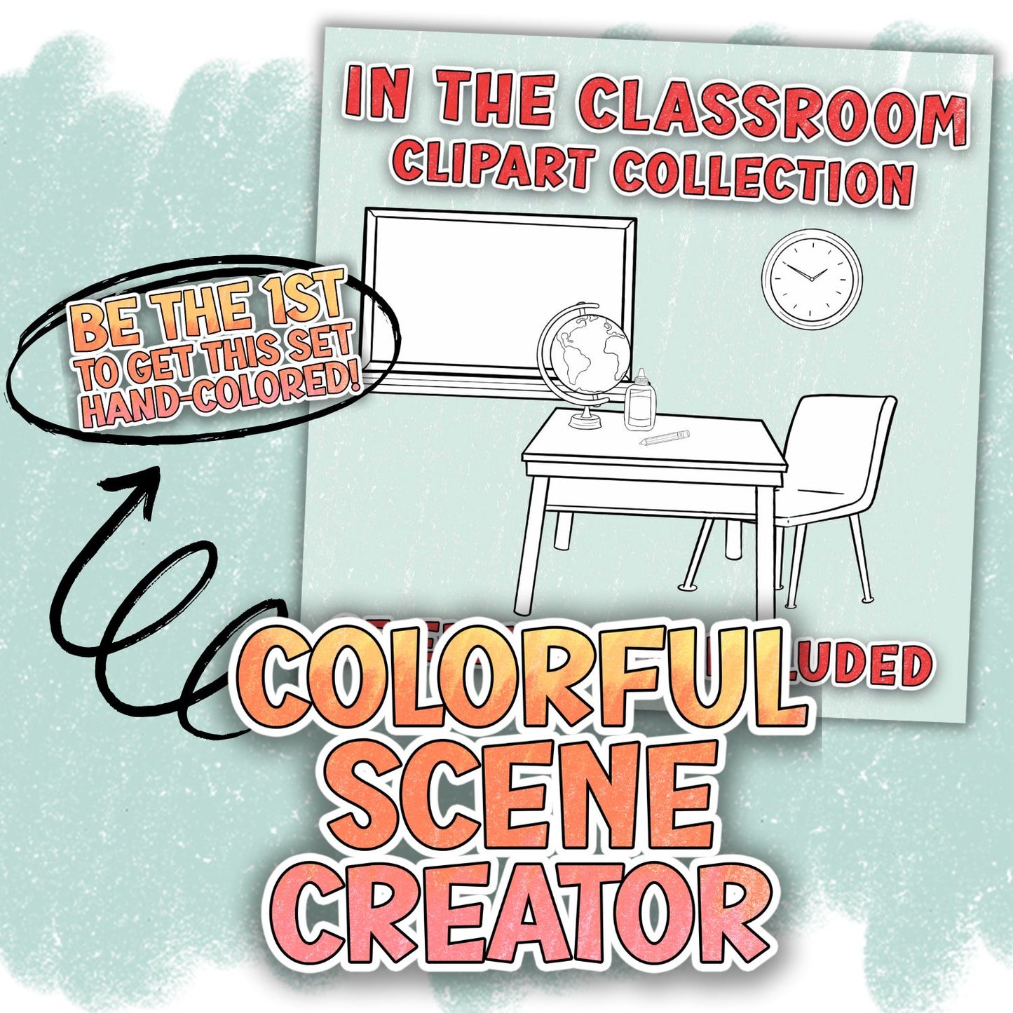 In the Classroom - Colorful Scene Creator Set