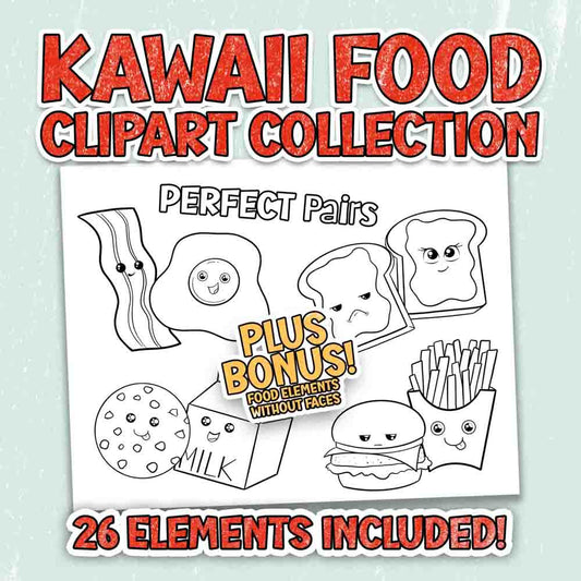 Kawaii Food Clipart Collection