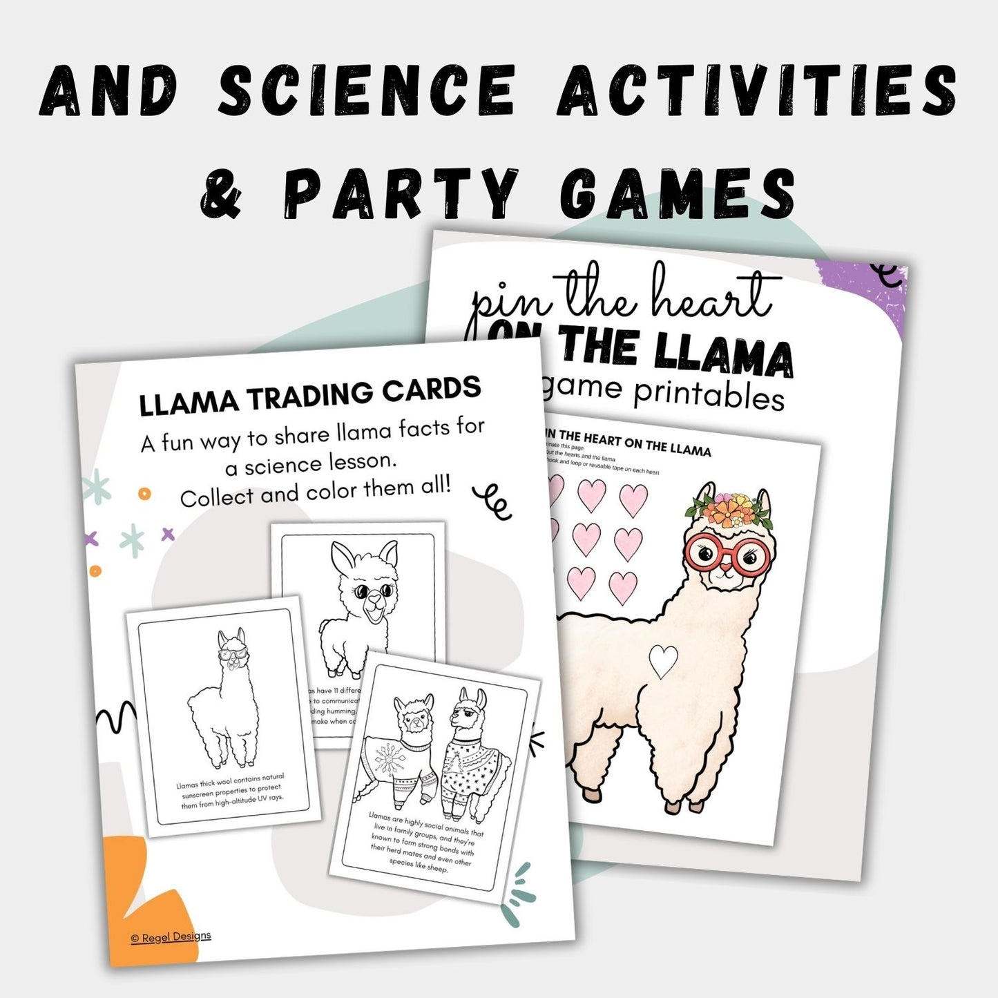 NEW IN SHOP! - Lovable Llamas - Coloring Page Scene Creator