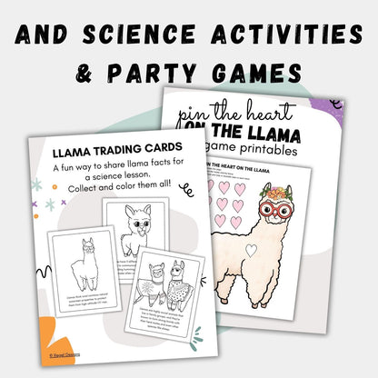 NEW IN SHOP! - Lovable Llamas - Coloring Page Scene Creator