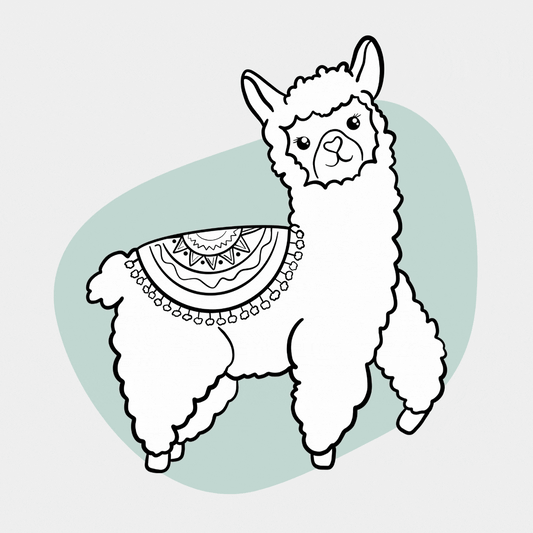 NEW IN SHOP! - Lovable Llamas - Coloring Page Scene Creator