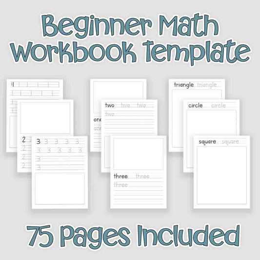Preschool Math Workbook Template