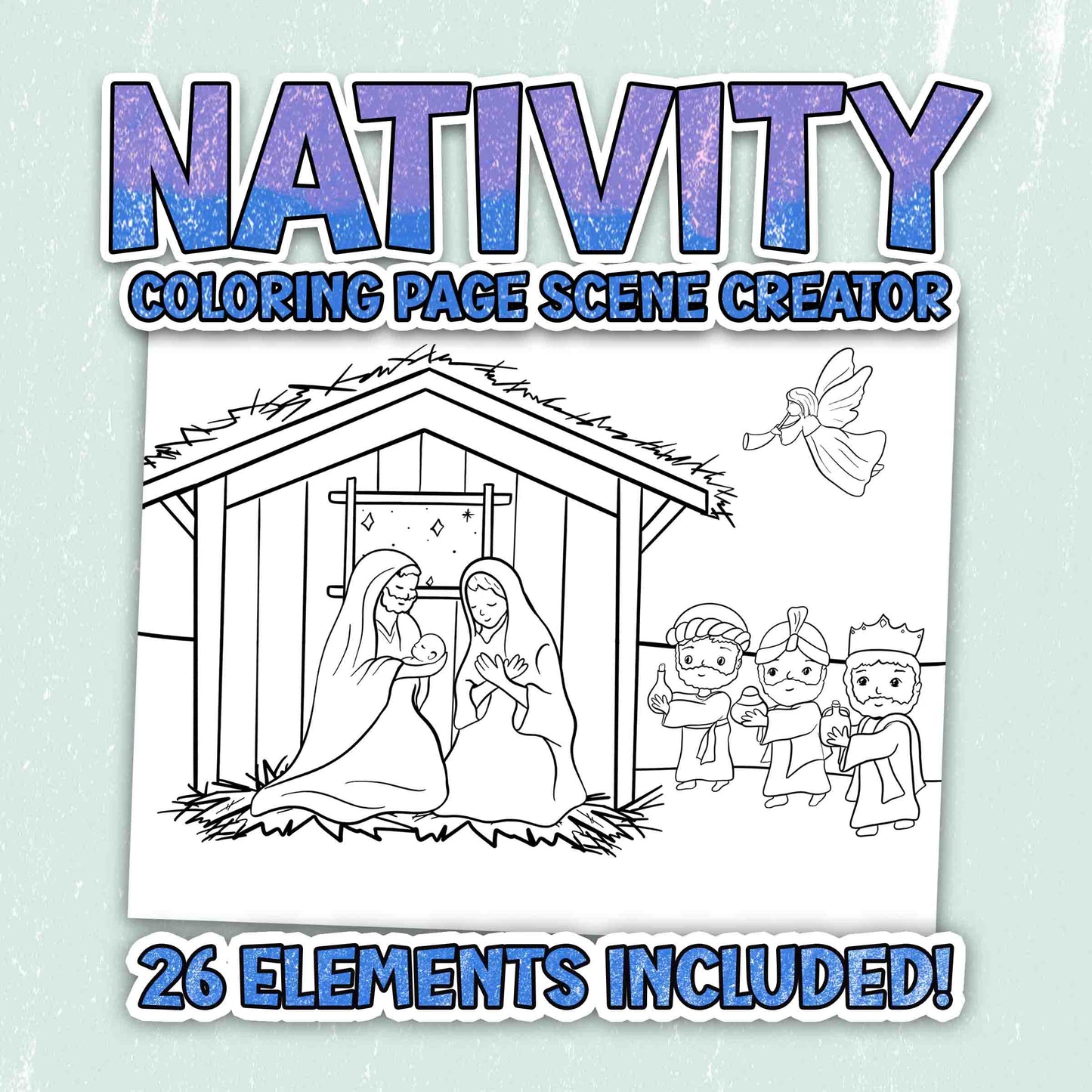 Christmas Bundle - Build-A-Nativity Scene & Holiday Cats and Dogs