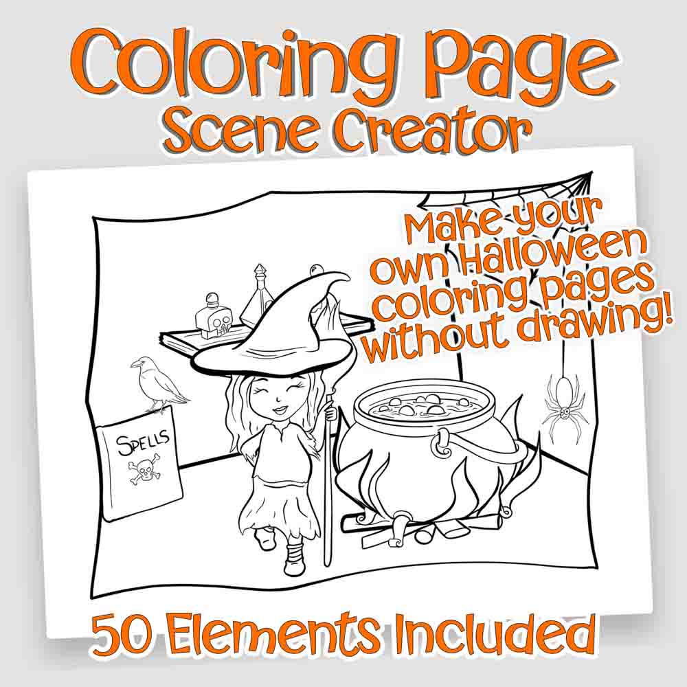 Halloween Witches Scene Creator Set