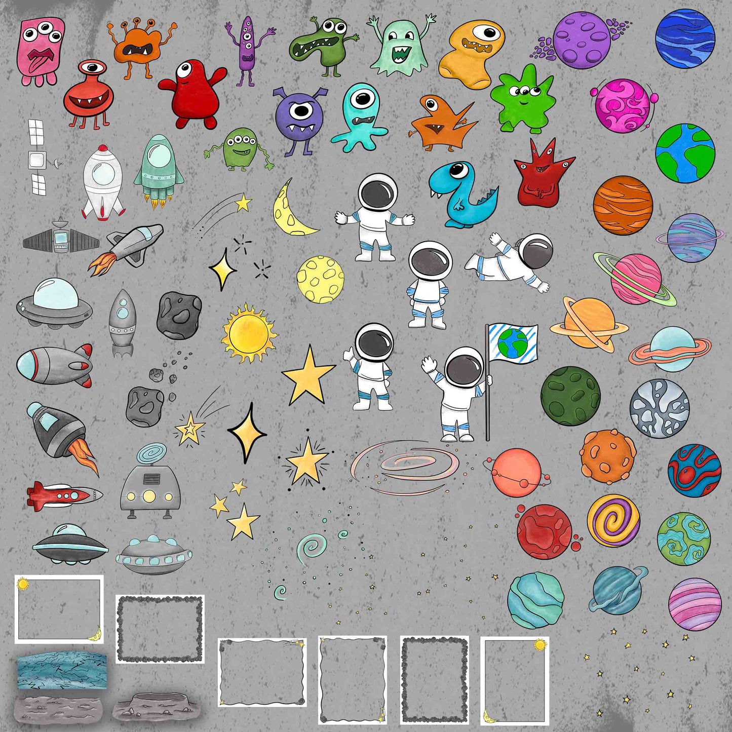 Space - Colorful Scene Creator Set