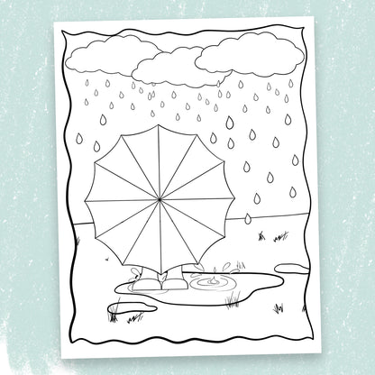 Free Coloring Spring Scenes Spring Coloring Page Scene Creator – RegelDesigns