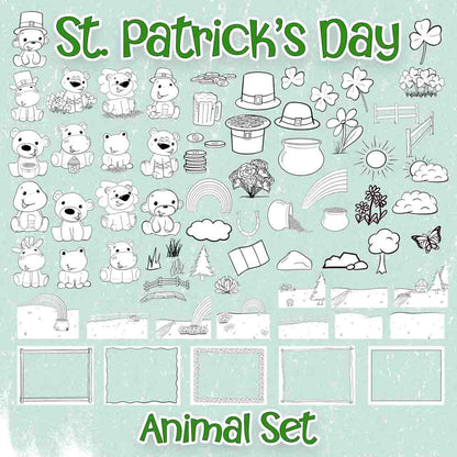 St. Patrick's Day Animals Scene Creator Set