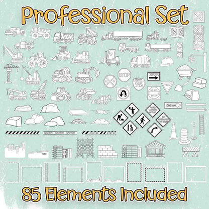 Boys Will Be Boys Bundle: Set of 4 Coloring Page Scene Creator Sets