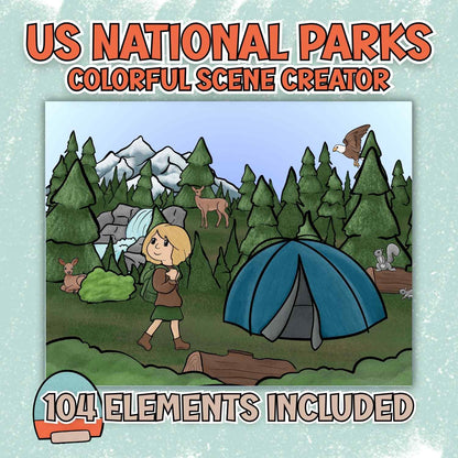 Hand-Colored US National Parks Scene Creator Set