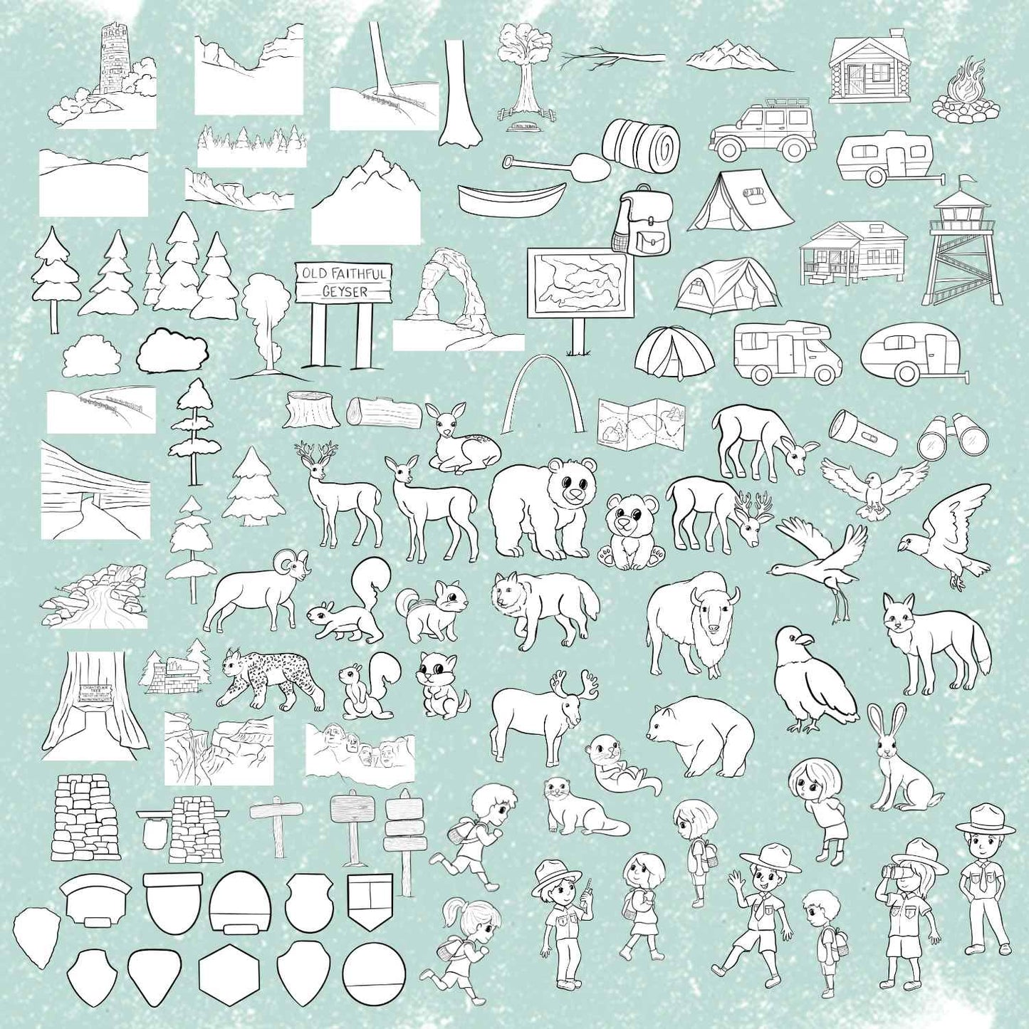 US National Parks Scene Creator Set