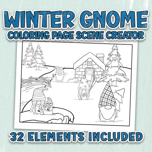 Winter Gnomes: Create Your Own Gnome Coloring Pages