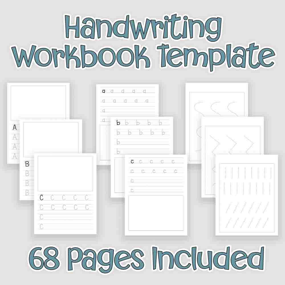 Preschool Handwriting and Math Template Bundle