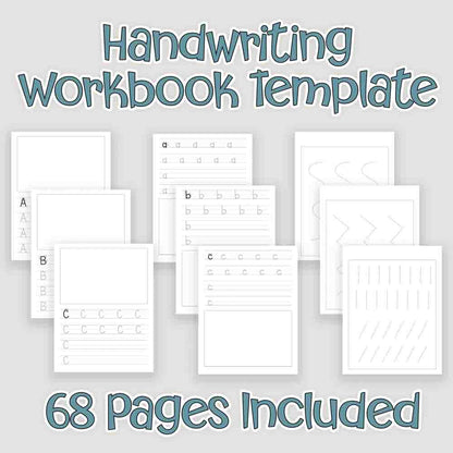 Preschool Handwriting and Math Template Bundle