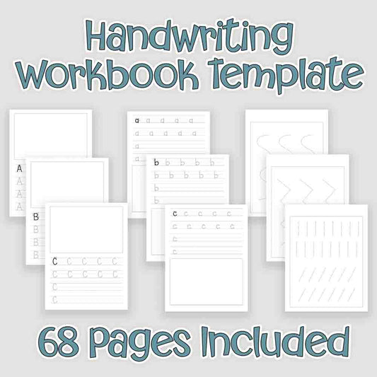 Preschool Handwriting Workbook Template